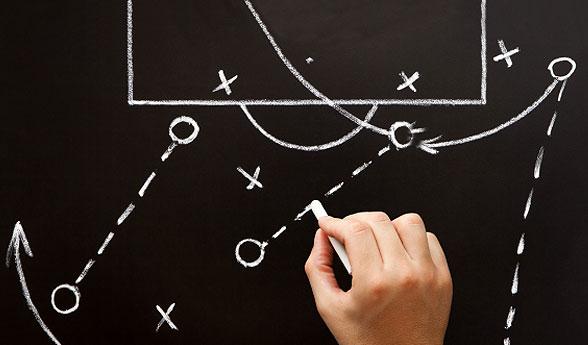 strategy drawn on blackboard